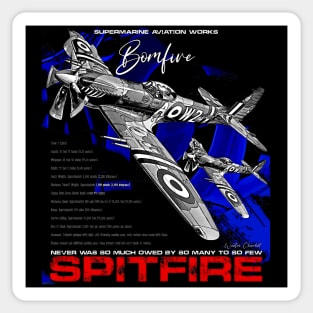 Spitfire Vintage English WW2 Fighter Aircraft Sticker